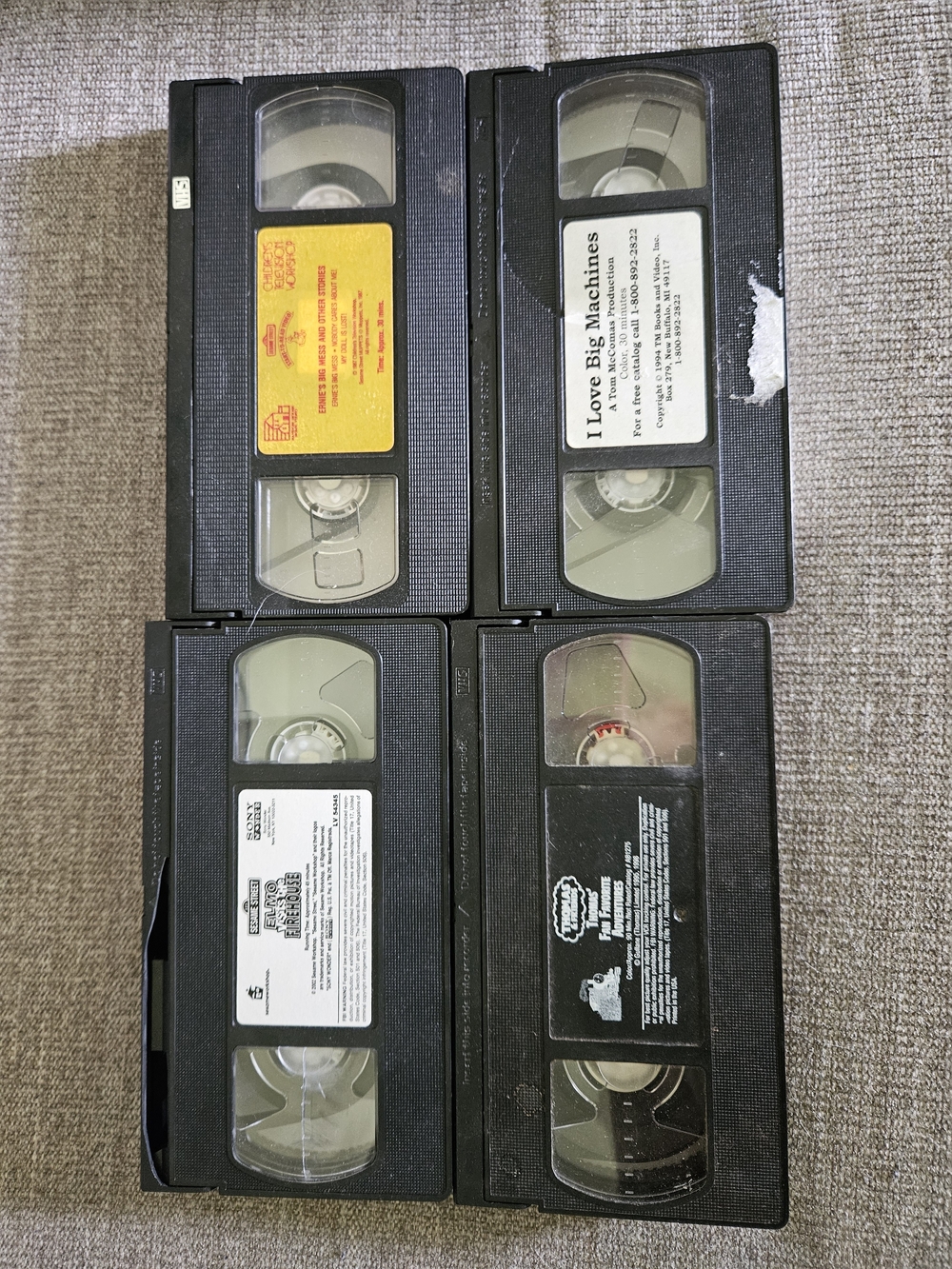 Vintage Black VHS Video Tapes For Children- Classic Home Media